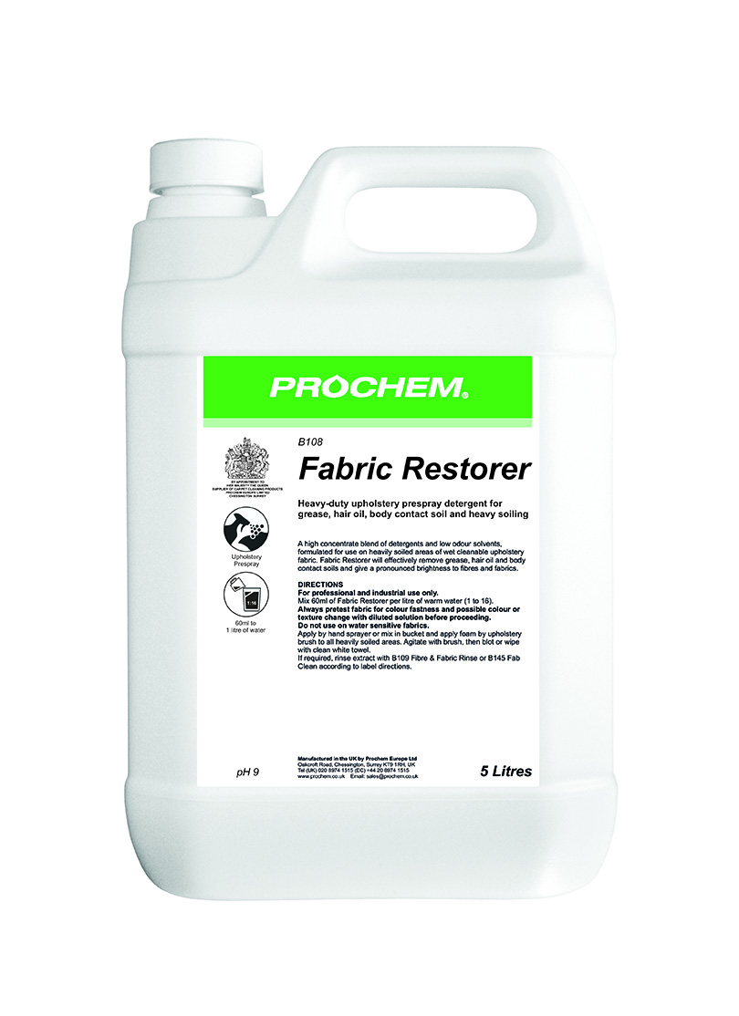 Prochem Fabric Restorer Heavy Duty Upholstery Prespray Detergent - 5L